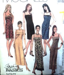 2185 LOVELY STRAPPY SLIT DRESS 2 LENGTHS PATTERN 4-8
